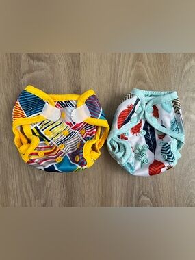 Happy Flute Reusable Newborn Cloth Diaper Cover - Set of 2